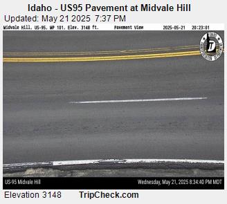 Traffic Cam Idaho - US 95 Pavement at Midvale Hill